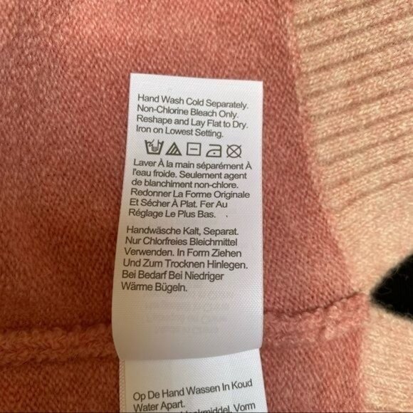 J. Crew Striped Turtleneck Sweater Supersoft Yarn Heather Pale Pink NWT - Picture 9 of 10